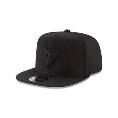 Black Houston Texans Hat - New Era NFL Black On Black High Crown 9FIFTY Snapback Caps USA1745892